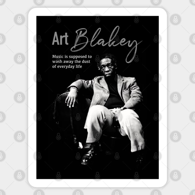 Art Blakey silhouette Sticker by BAJAJU